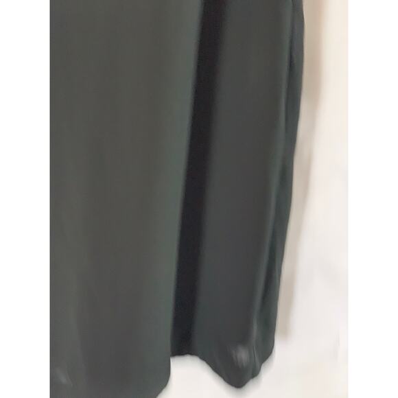 COS Women\'s Black Leather Collar Short Sleeve Straight Knee Length Dress  SZ 8